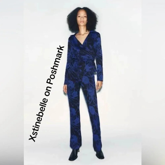 Zara Blue & Black Pants - Picture 2 of 10